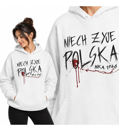 Damska bluza z kapturem NIECH ŻYJE POLSKA